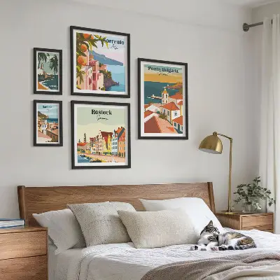 Gallery wall European city landscapes