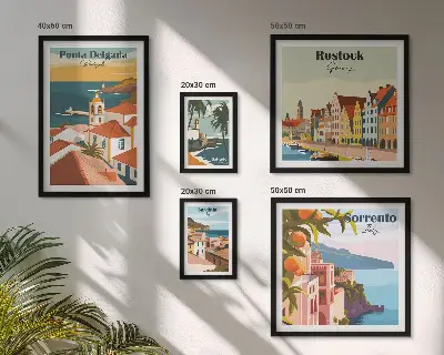 Gallery wall European city landscapes