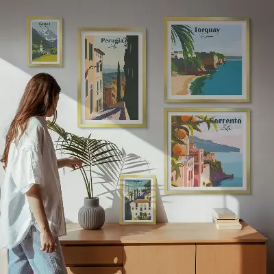 Framed photo set Picturesque Italian towns