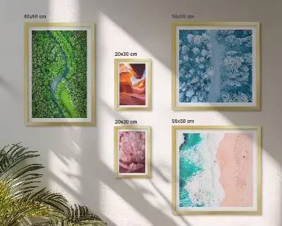 Framed photo set Natural green landscapes