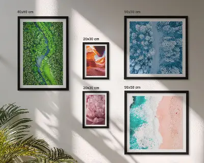 Framed photo set Natural green landscapes