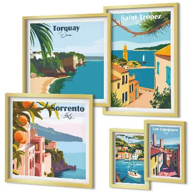 Gallery wall Landscapes of European towns