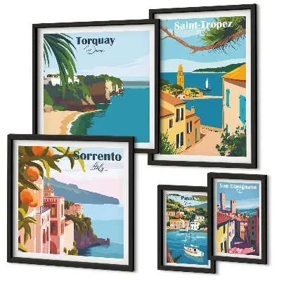 Gallery wall Landscapes of European towns