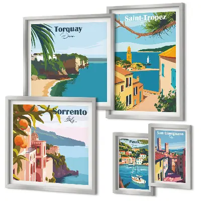 Gallery wall Landscapes of European towns