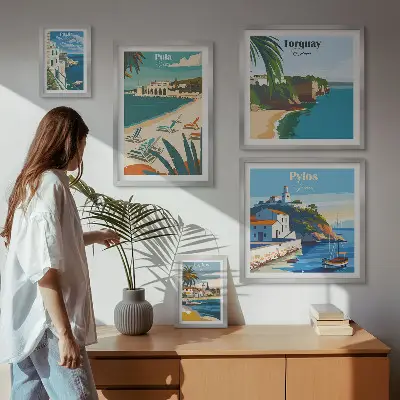 Framed photo set Coastal landscapes of Europe