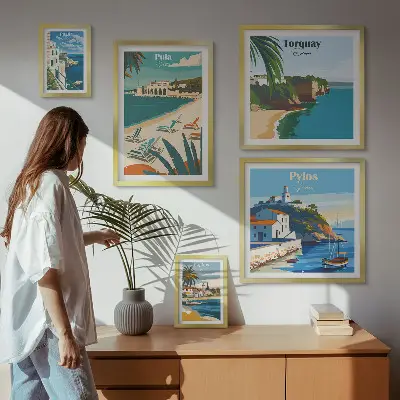 Framed photo set Coastal landscapes of Europe