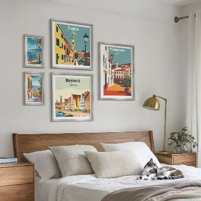 Gallery wall European cities views architecture