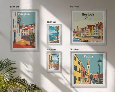 Gallery wall European cities views architecture