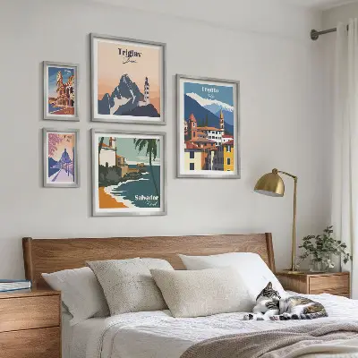 Gallery wall European city landscapes