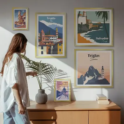 Gallery wall European city landscapes