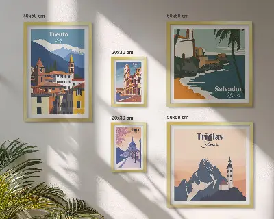 Gallery wall European city landscapes