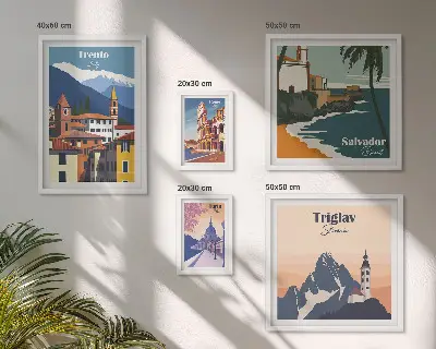 Gallery wall European city landscapes