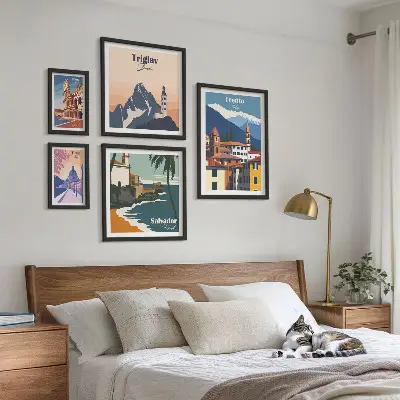 Gallery wall European city landscapes