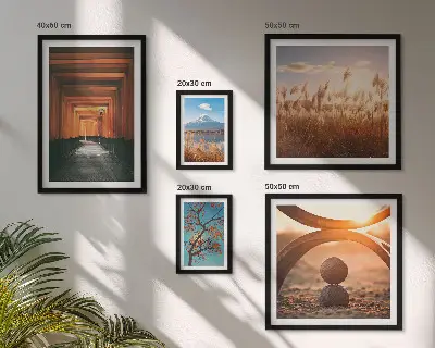 Gallery wall tranquil zen nature landscapes
