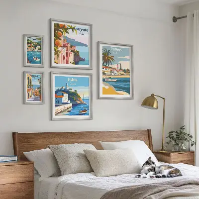 Framed photo set Seascapes of Europe towns