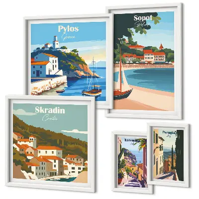 Gallery wall Landscapes of coastal cities