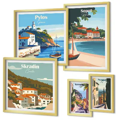 Gallery wall Landscapes of coastal cities