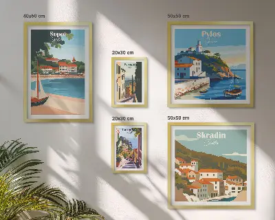 Gallery wall Landscapes of coastal cities