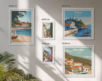 Gallery wall Landscapes of coastal cities