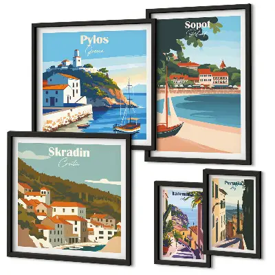 Gallery wall Landscapes of coastal cities