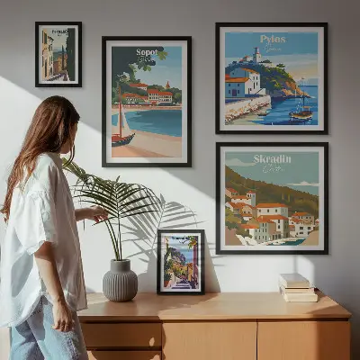 Gallery wall Landscapes of coastal cities