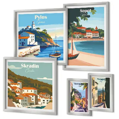 Gallery wall Landscapes of coastal cities