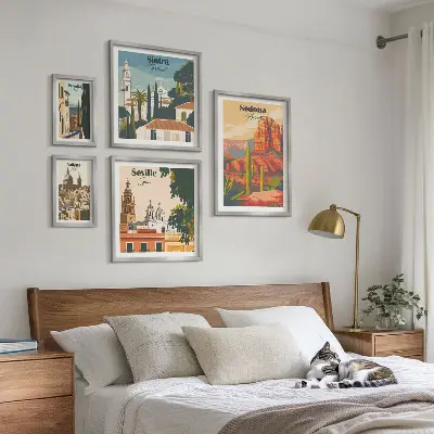 Framed photo set Tourist landscapes of the world