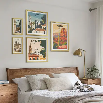 Framed photo set Tourist landscapes of the world