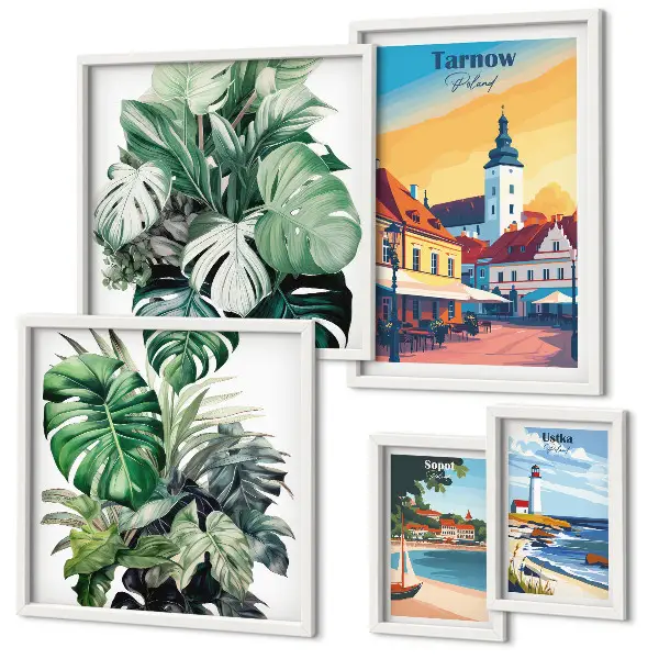 Gallery wall Polish coastal cities flora