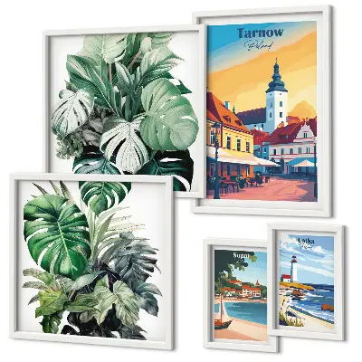 Gallery wall Polish coastal cities flora
