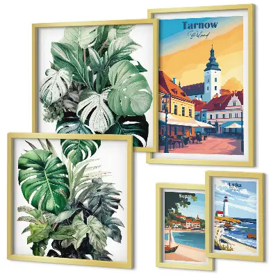 Gallery wall Polish coastal cities flora