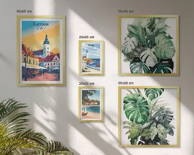Gallery wall Polish coastal cities flora