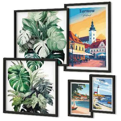 Gallery wall Polish coastal cities flora