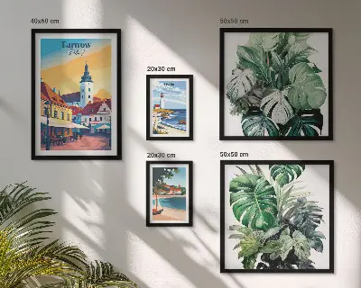 Gallery wall Polish coastal cities flora