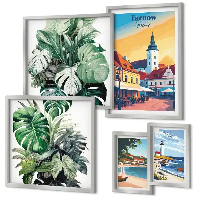 Gallery wall Polish coastal cities flora