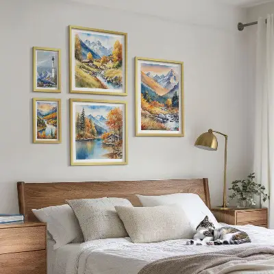 Framed photo set Mountain rivers lighthouse
