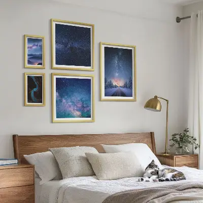 Cosmic nightscapes wall art set of 5 pieces