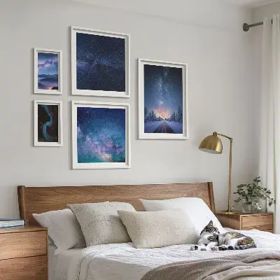 Cosmic nightscapes wall art set of 5 pieces