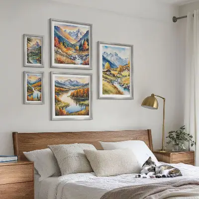 Gallery wall Landscapes of mountains, rivers, forests