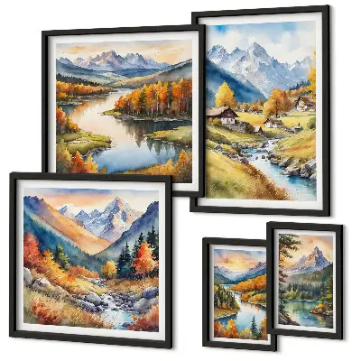 Gallery wall Landscapes of mountains, rivers, forests