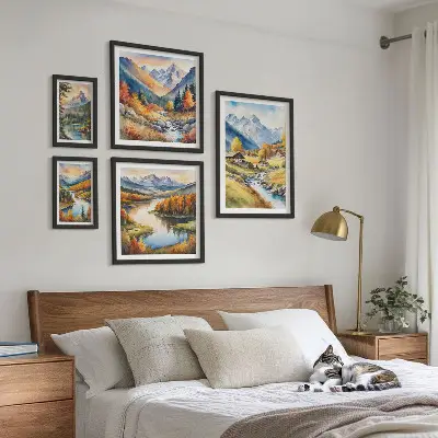 Gallery wall Landscapes of mountains, rivers, forests