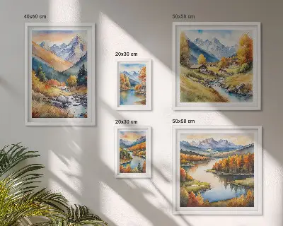 Gallery wall Autumn mountain landscapes
