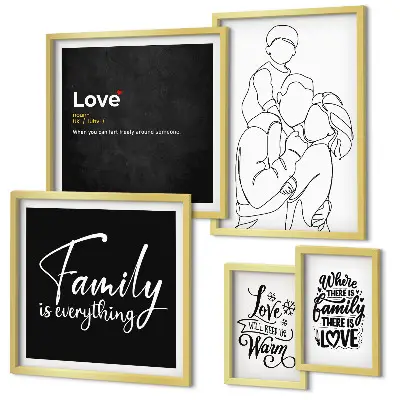 Framed photo set Family values ​​of love and closeness