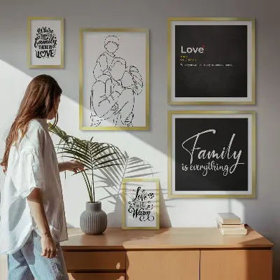 Framed photo set Family values ​​of love and closeness