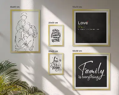 Framed photo set Family values ​​of love and closeness