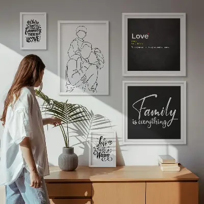 Framed photo set Family values ​​of love and closeness
