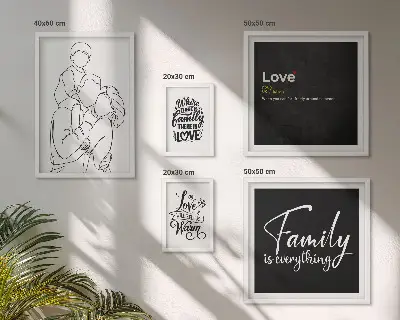 Framed photo set Family values ​​of love and closeness