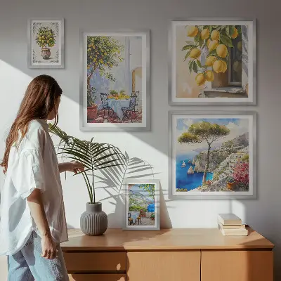 Gallery wall citrus inspirations sun print