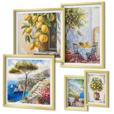 Gallery wall citrus inspirations sun print