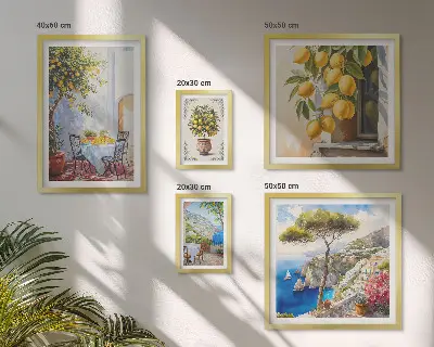 Gallery wall Citrus inspirations sun